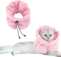 Cat Recovery Collar, Soft Adjustable Cone for Cats and Kittens, Lightweight Waterproof Elizabethan Collar for After-Surgery Care, Prevent Licking and Scratching, Neck Protector for Pets（Pink,M）