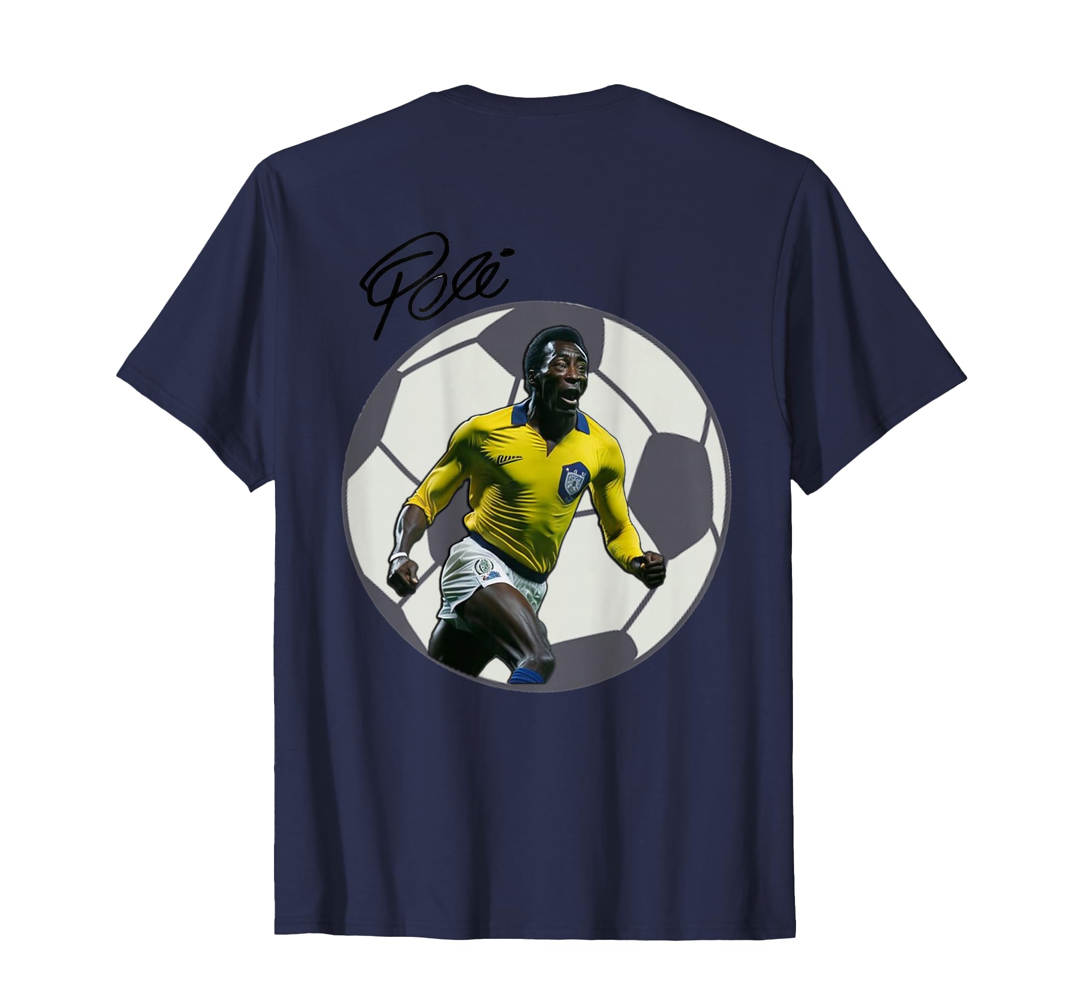 Great Moment Store Mens Pele Brasil 003 T-Shirt - Custom Art Print Unisex