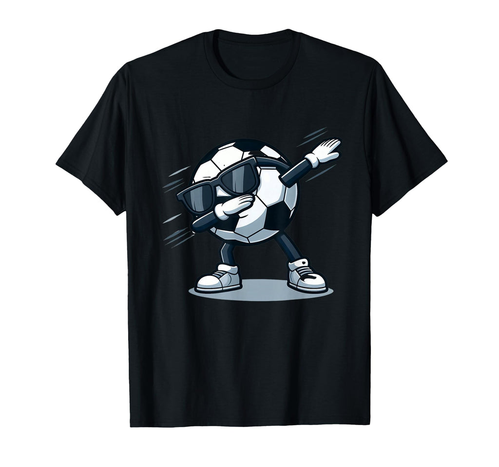 Dabbing Soccer Ball Funny Sports T-Shirt - Custom Art Print for Adults