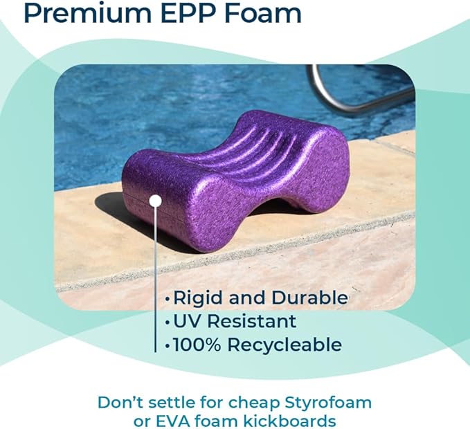 Taper8 Swim Training Pull Buoy by Ray-Board: No-Slip, Ergonomic, Premium, Pool aid, Leg and Hip Support, Performance