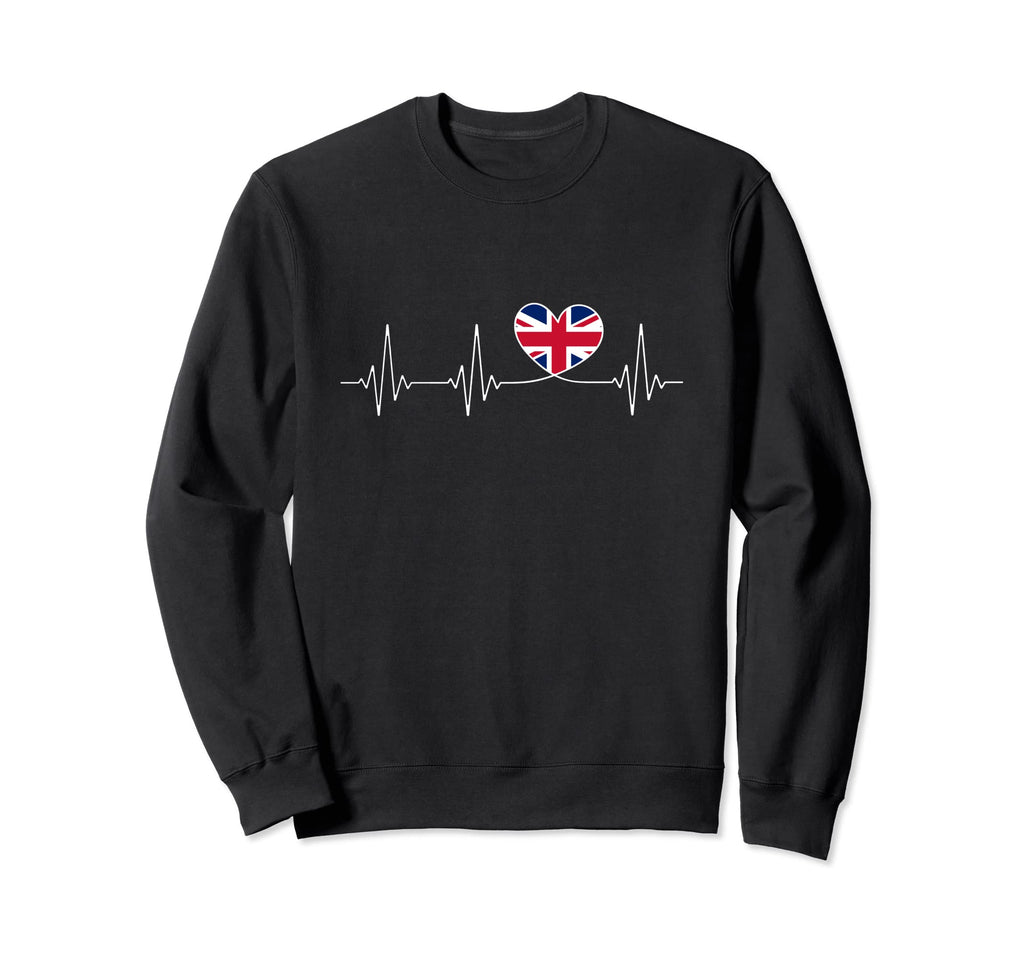 United Kingdom Love And British Flag Sweatshirt - Minimalist Print Unisex