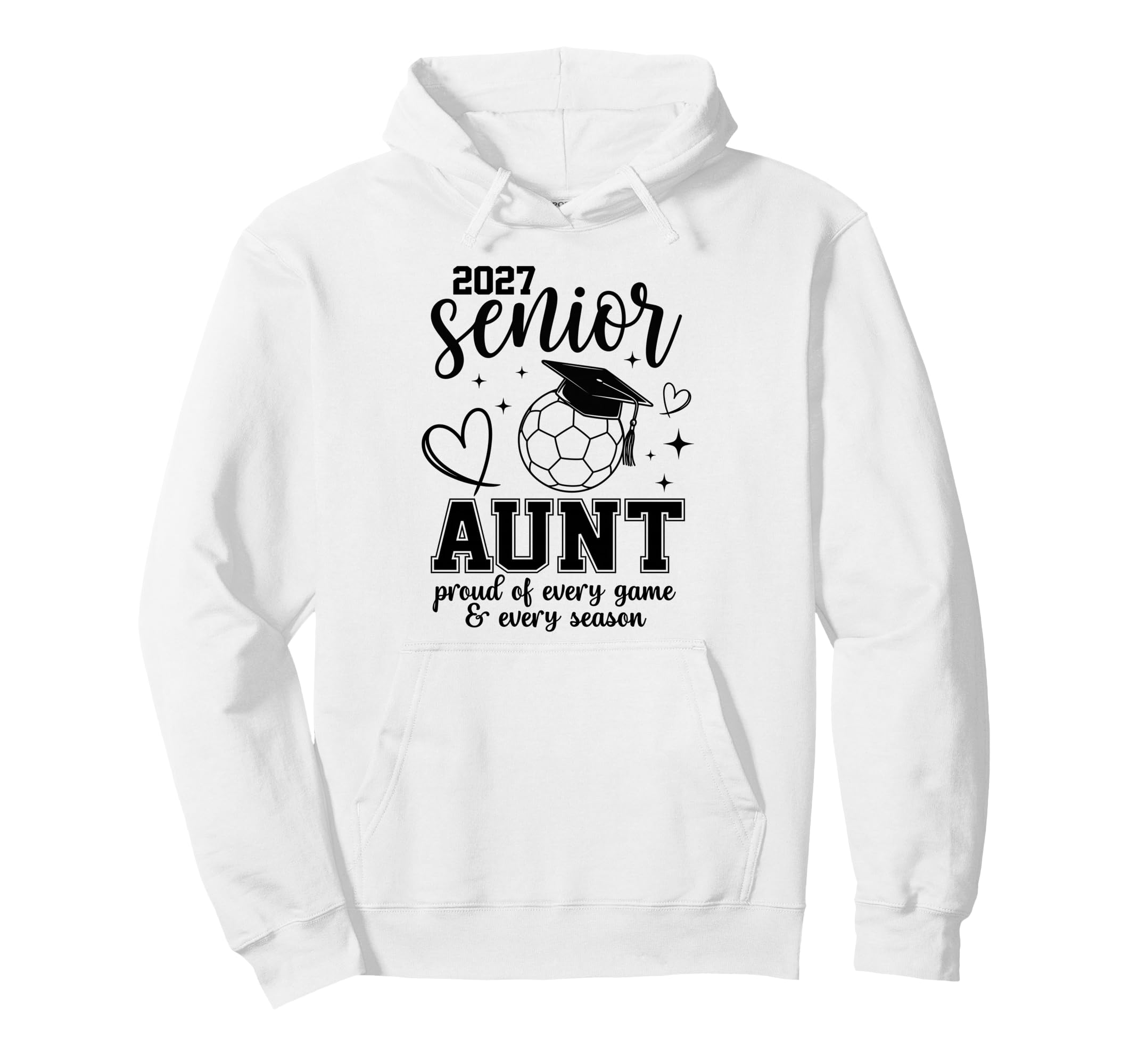 2027 Senior Soccer Aunt Proud Family Hoodie - Fun Novelty Design Unisex