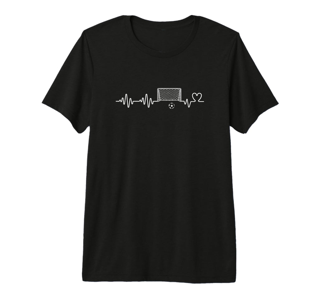 Soccer Player Heartbeat Funny Soccer T-Shirt - Novelty Apparel Men Women