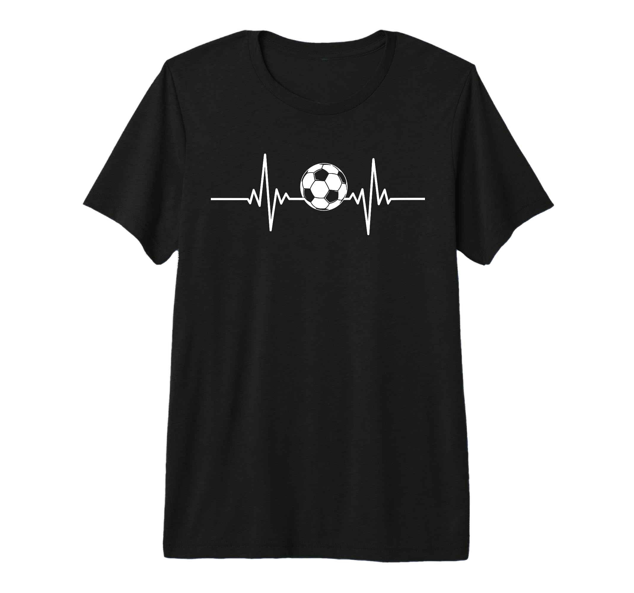 Soccer Heartbeat Soccer Ball Heartbeat T-Shirt - Novelty Apparel Unisex