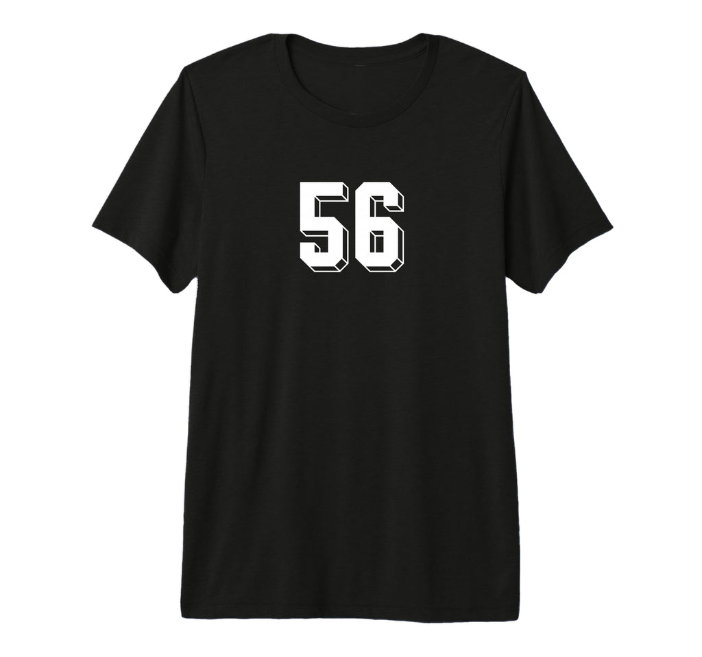 Number 56 80S 90S Soccer Team Jersey T-Shirt - Casual Everyday Wear Unisex