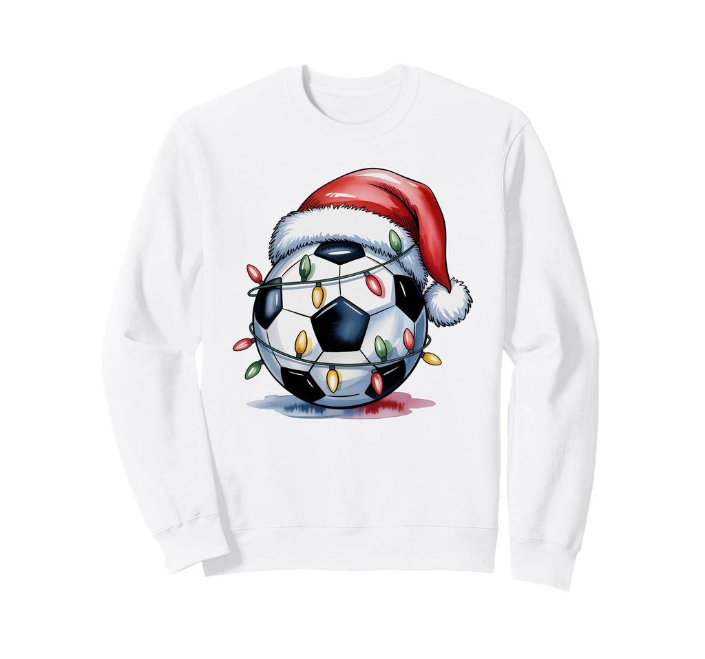 Soccer Santa Festive Cheer Game Sweatshirt - Custom Art Print for Adults