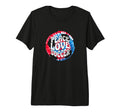 Peace Love Soccer Tie Dye Hippie Tri Blend T-Shirt - Unique Graphic Unisex