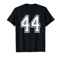 Number 44 Numbered Uniform Sports Jersey T-Shirt - Custom Art Print Unisex