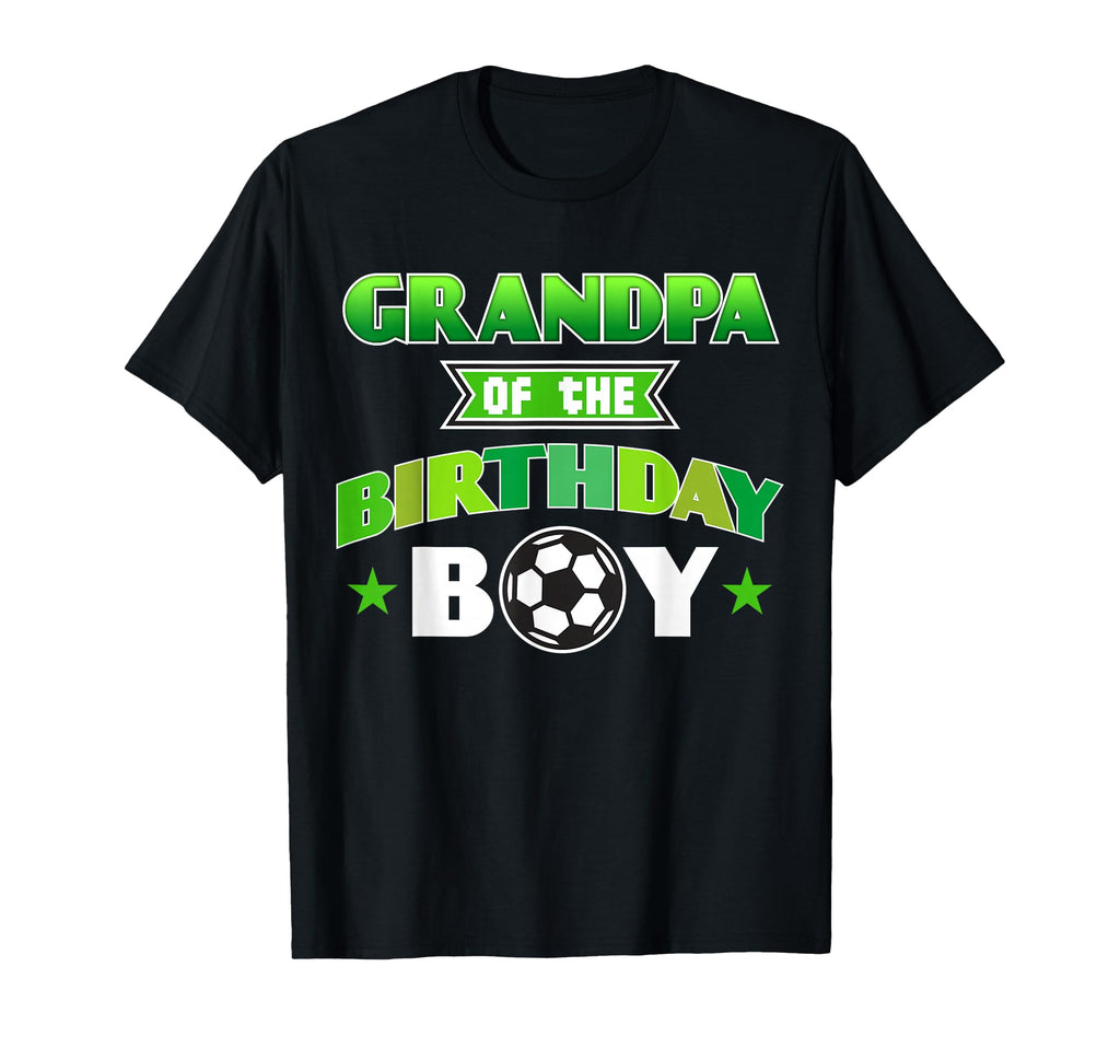 Grandpa Birthday Soccer Party Family T-Shirt - Casual Everyday Wear Unisex