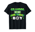 Grandpa Birthday Soccer Party Family T-Shirt - Casual Everyday Wear Unisex