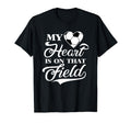 My Heart Is That Field Soccer Designer T-Shirt - Graphic Print for Adults