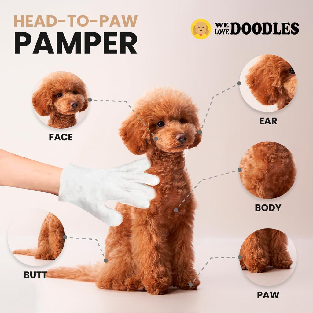 Pet Grooming Glove Wipes (6 Pack)