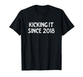 Kicking It Since 2018 Funny Soccer Birthday T-Shirt - Unique Graphic Unisex