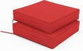 Patio Chair Cushions 24 X 24 X 5 Inch Waterproof Outdoor Seat Cushions for Patio Furniture, Outdoor Sofa Couch Pads with Ties & Handle, Set of 2, Red
