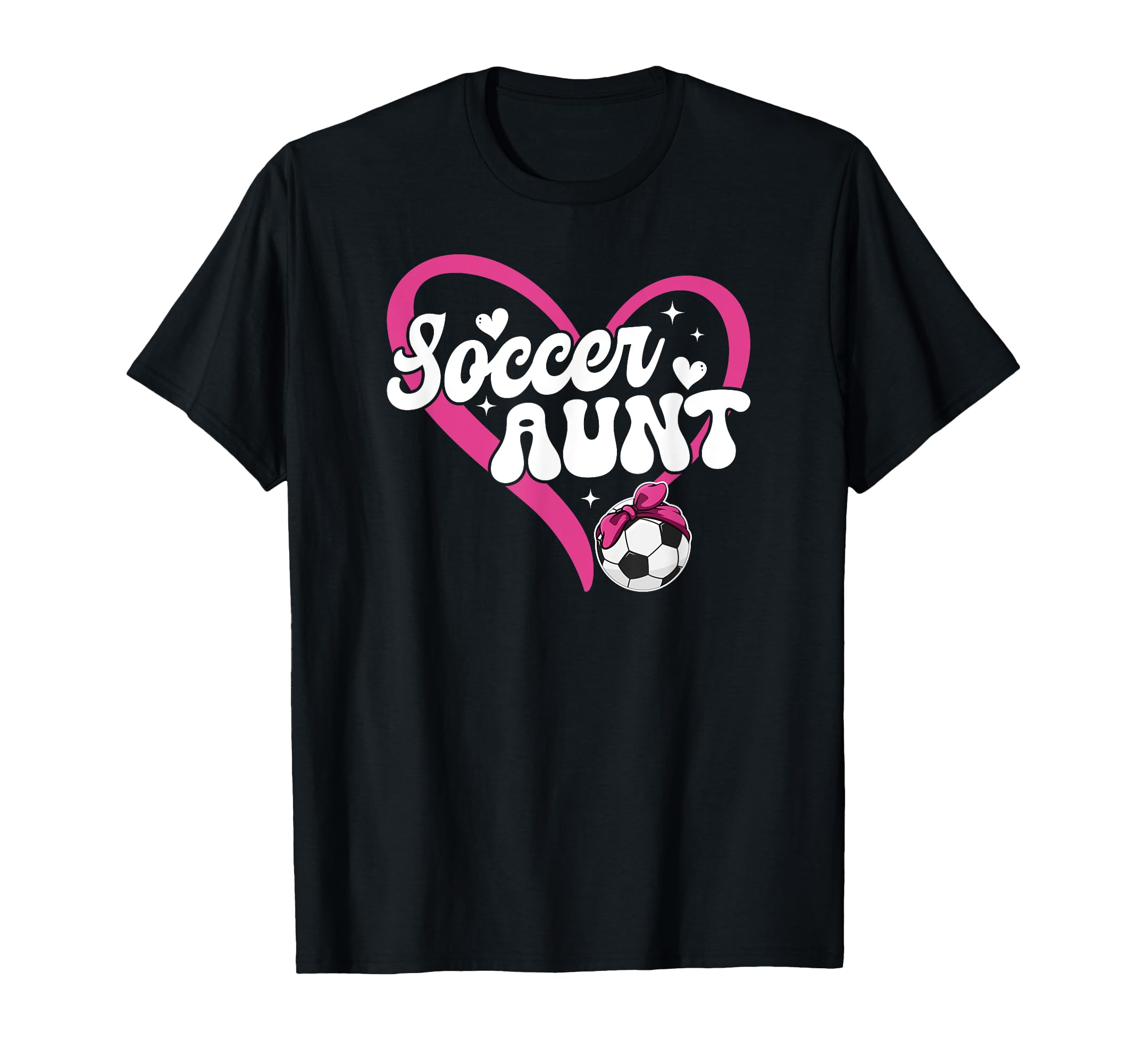 Soccer Aunt Heart Aunt Soccer Player T-Shirt - Novelty Apparel Men Women