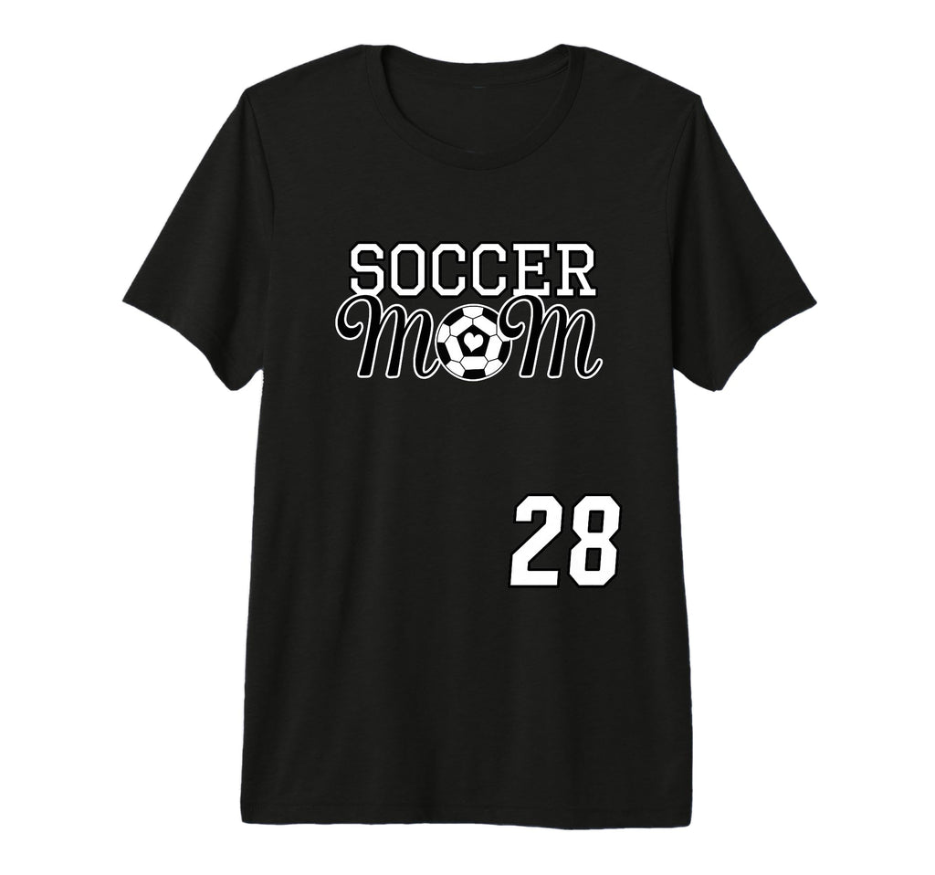Number 28 Soccer Mom Mothers Day 28 Player T-Shirt - Unique Graphic Unisex