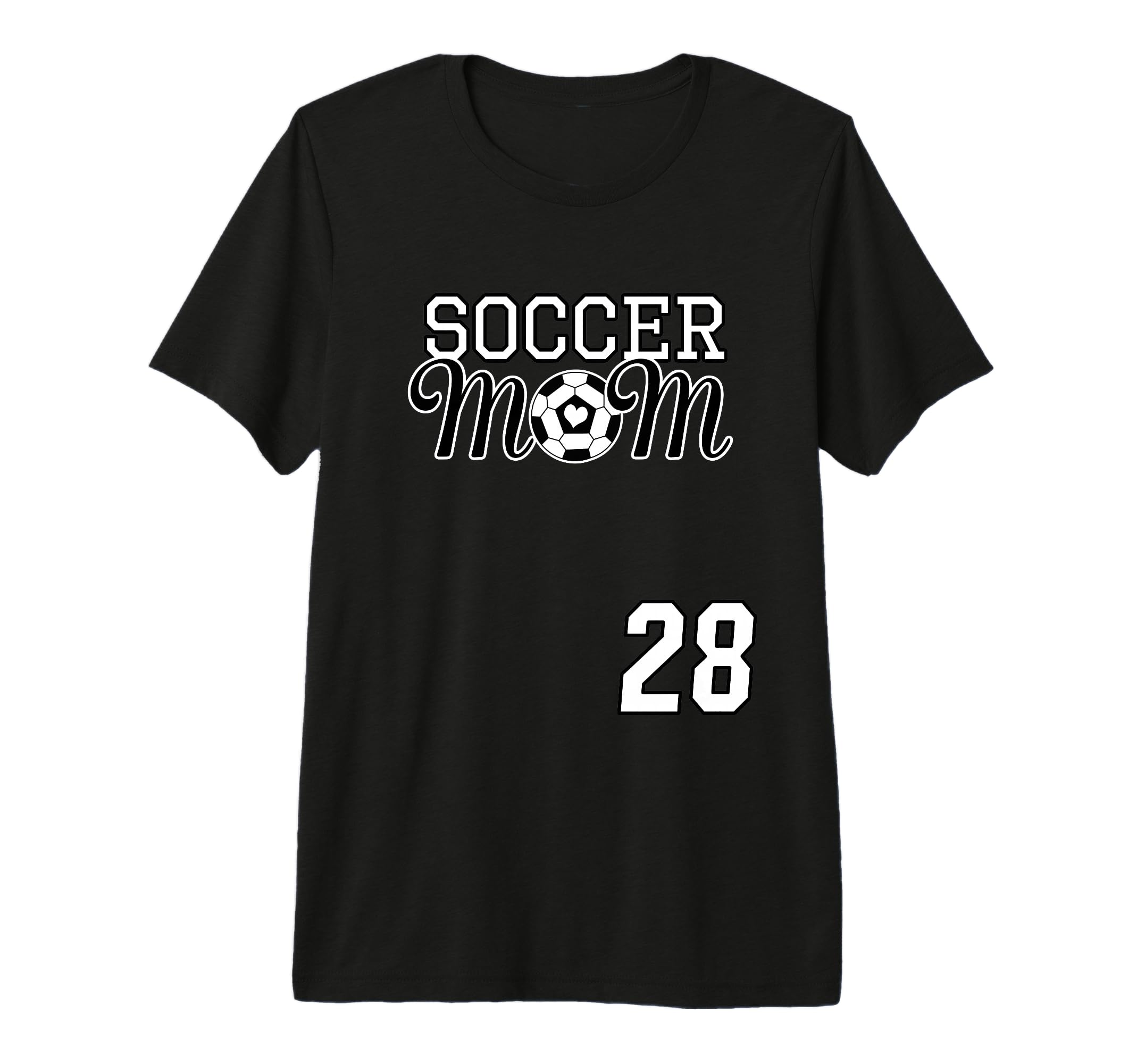 Number 28 Soccer Mom Mothers Day 28 Player T-Shirt - Unique Graphic Unisex