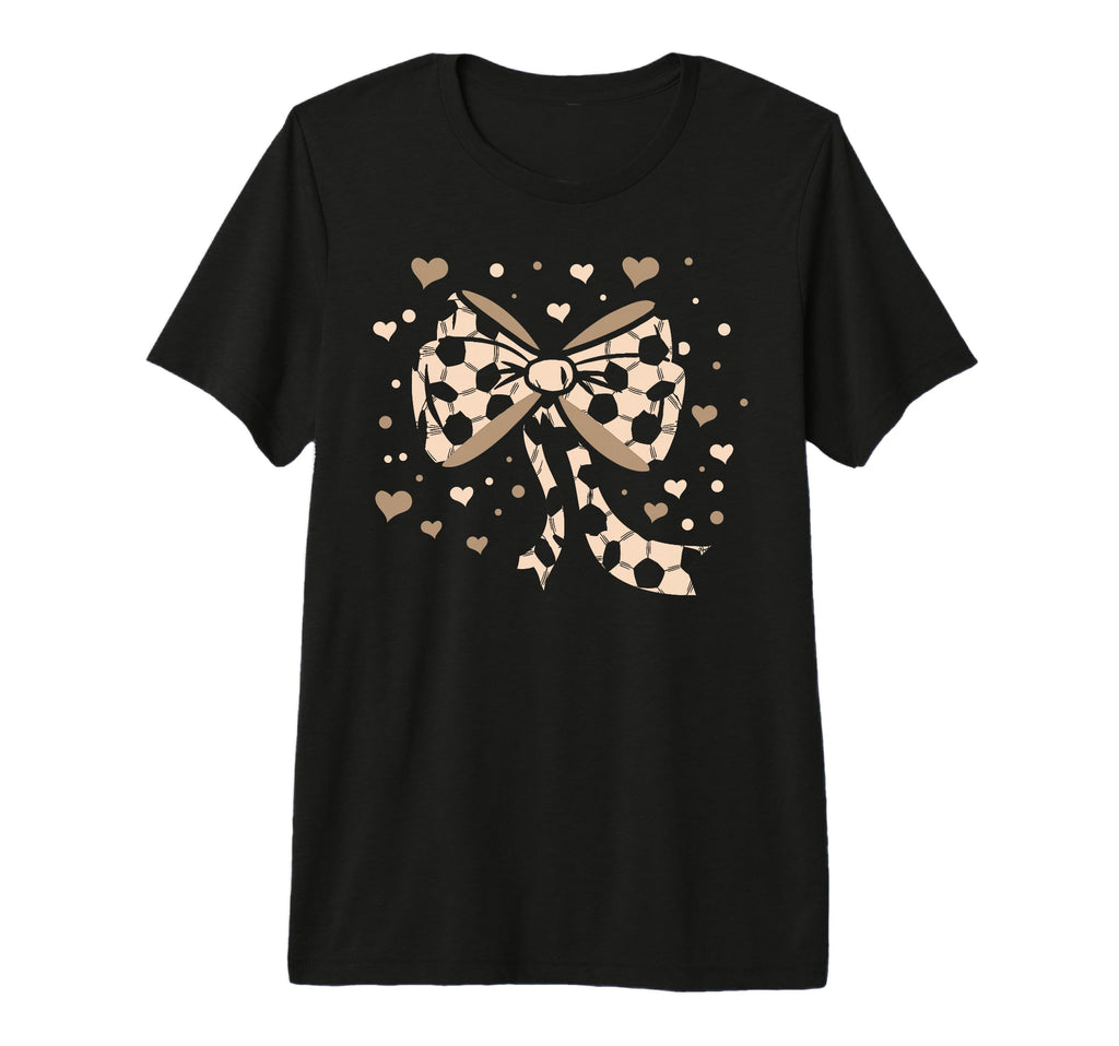 Soccer Ball Coquette Bow Game Day Soccer T-Shirt - Graphic Print Men Women