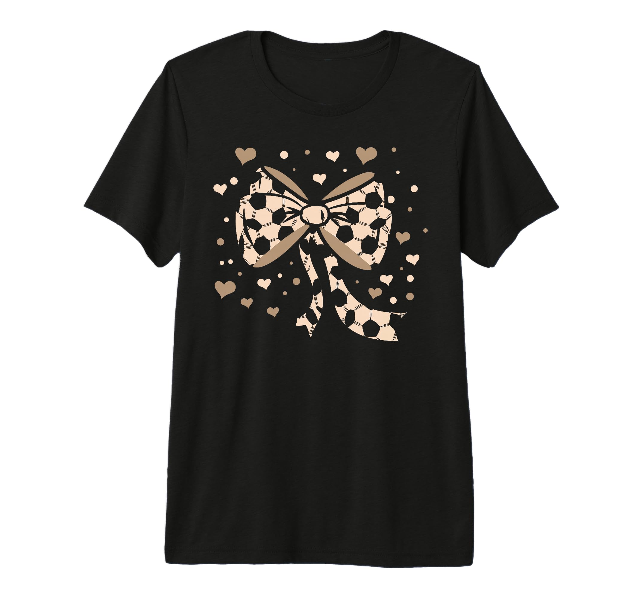 Soccer Ball Coquette Bow Game Day Soccer T-Shirt - Graphic Print Men Women