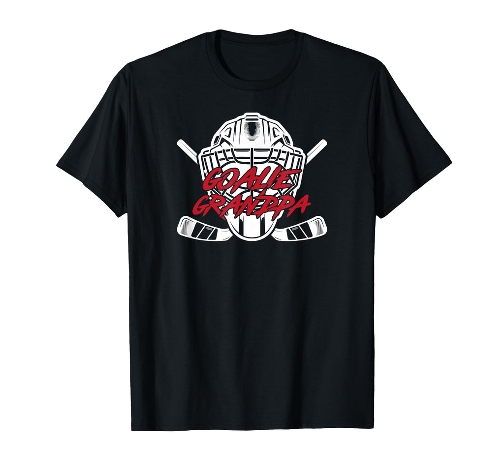 Ice Hockey Goalie Grandpa Hockey T-Shirt - Unique Graphic for Adults