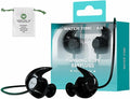 WATERTIME Waterproof Swimming Neckband Ear Plugs for Adults - Reusable Silicone Ear Plugs for Women & Men, Keep Ear Water Out for Swimming, Showering, Water Sports (Black, One Size)