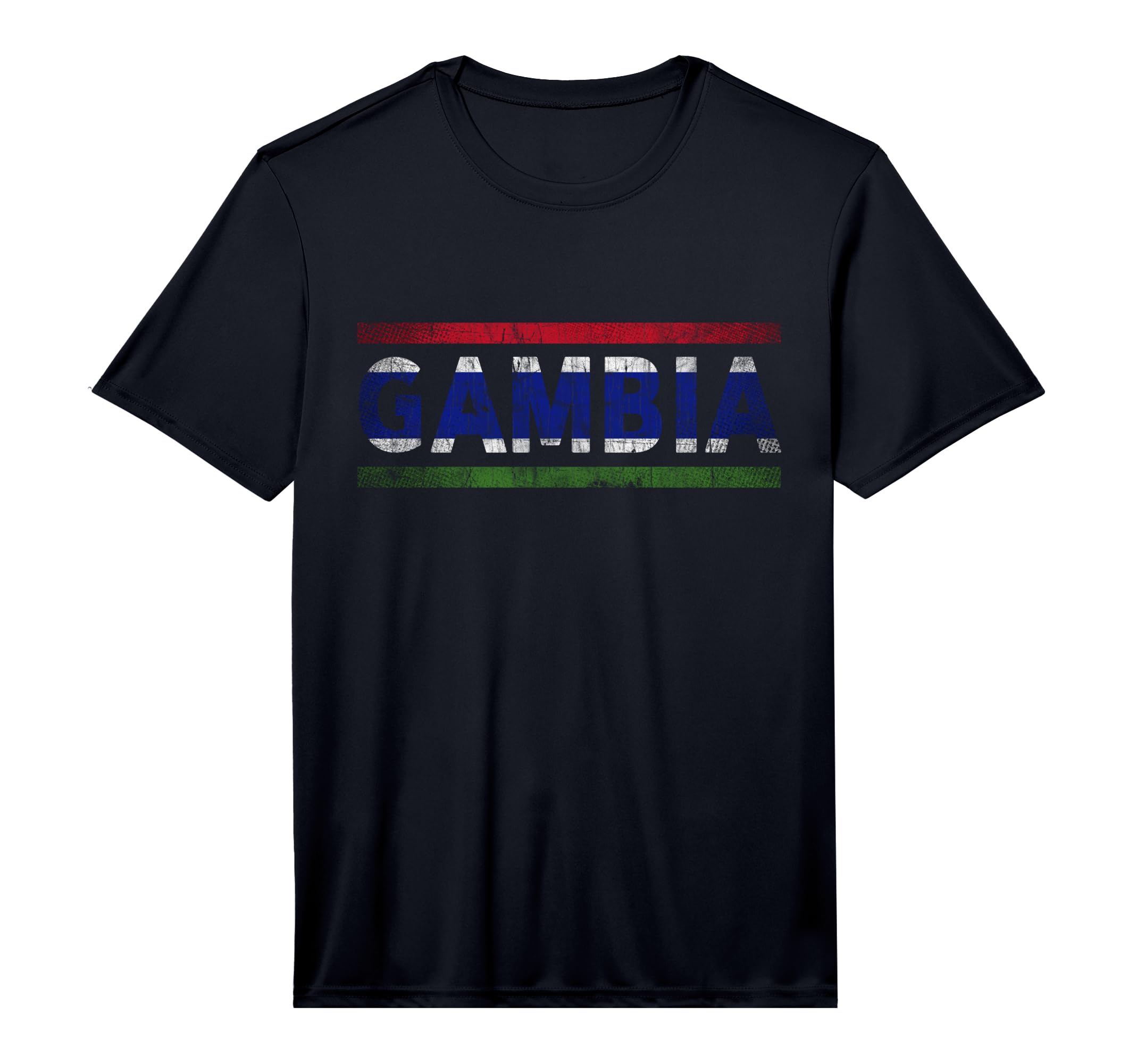 Gambia Flag Gambian Distressed T-Shirt - Trendy Graphic Men Women