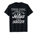 This Runs Jesus And Soccer Christian T-Shirt - Custom Art Print Unisex