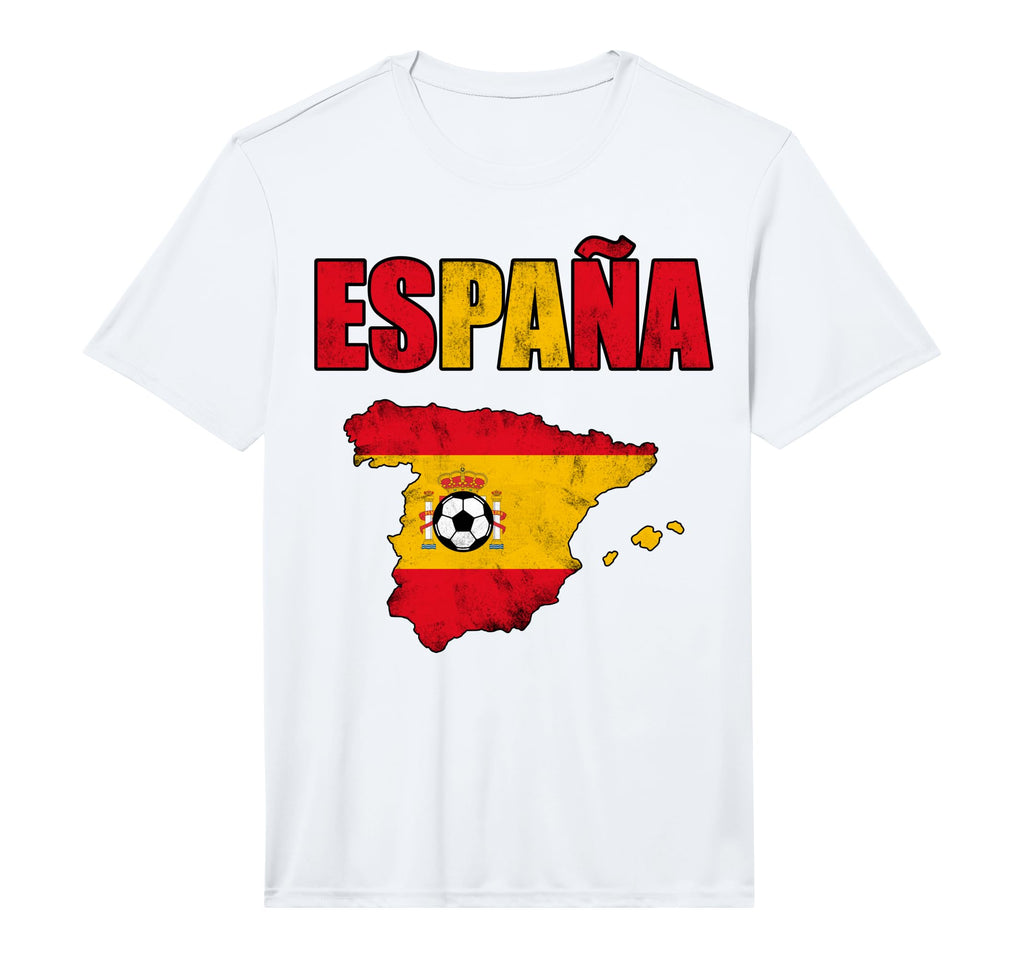 Spain Flag Espa Soccer Football T-Shirt - Trendy Graphic for Adults