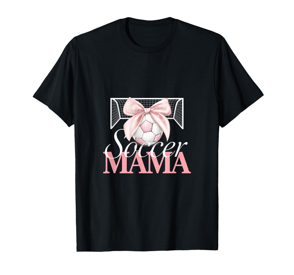 Soccer Mama Bow Soccer Mom Club T-Shirt - Fun Novelty Design Unisex