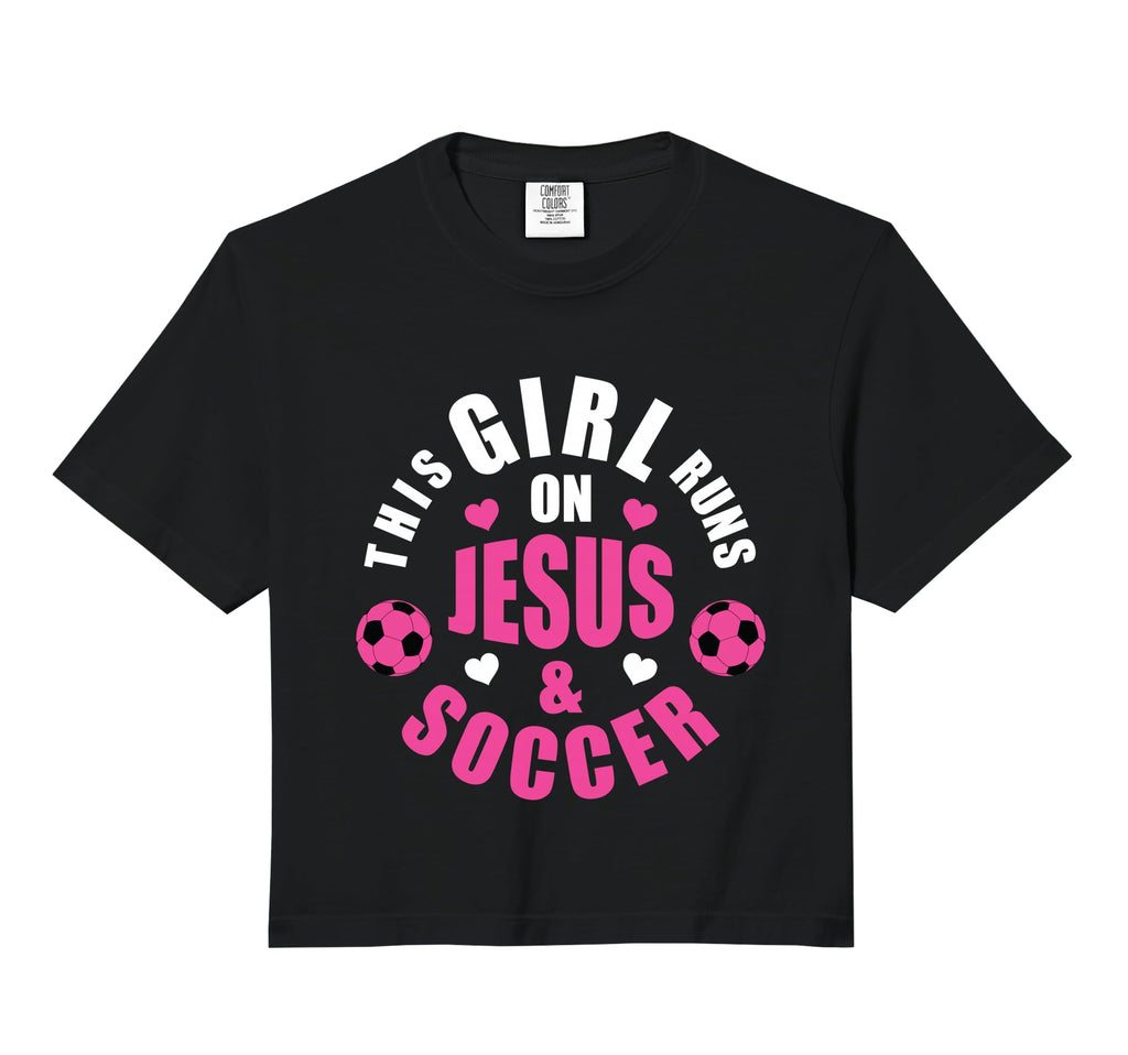 This Runs Jesus And Soccer Gifts Comfort Hoodie - Trendy Graphic Men Women