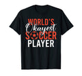 Worlds Okayest Soccer Player Funny T-Shirt - Unique Graphic for Adults