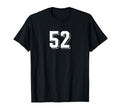 Number 52 80S 90S Soccer Team Jersey T-Shirt - Minimalist Print for Adults