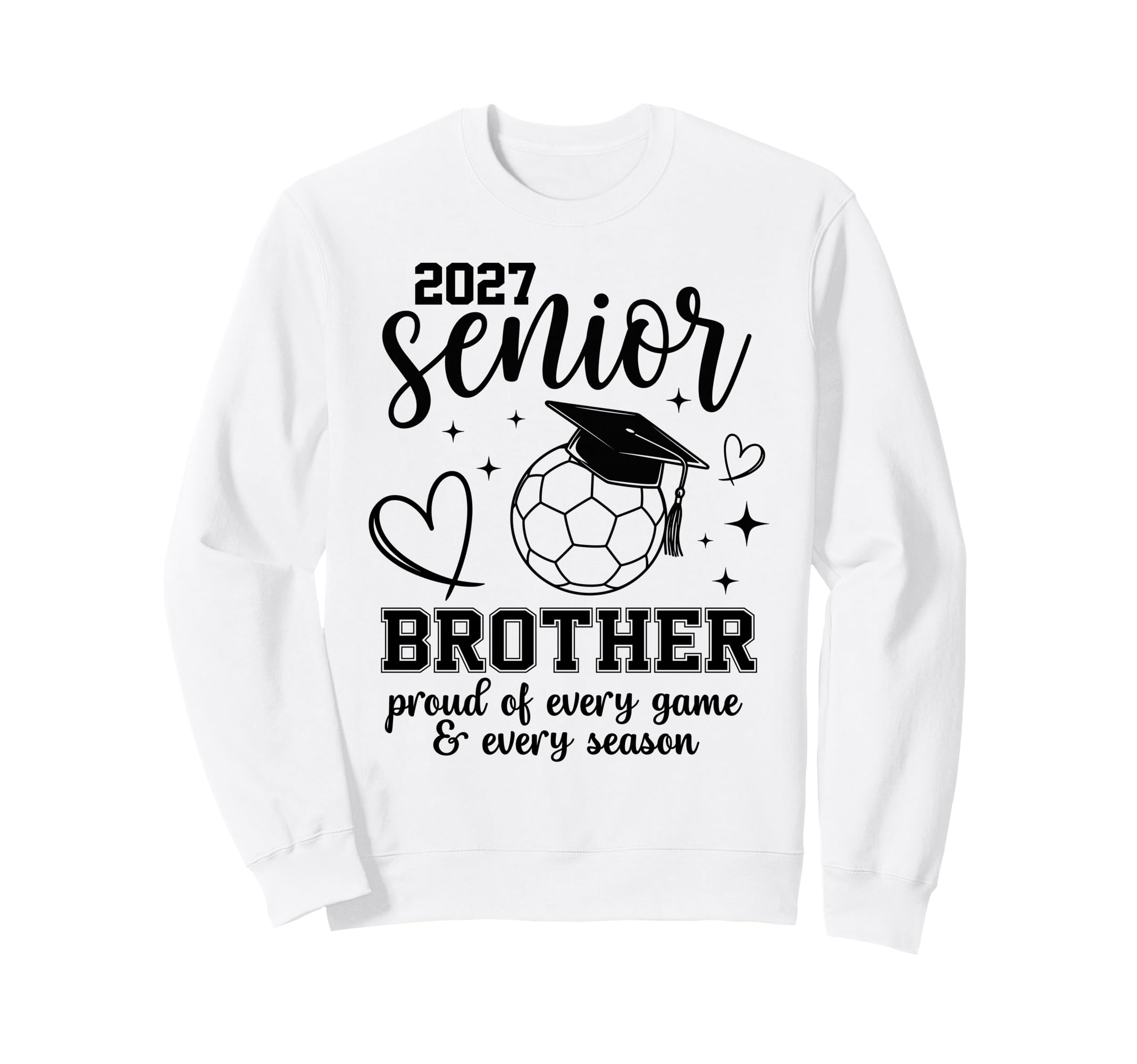 2027 Senior Soccer Brother Proud Sweatshirt - Minimalist Print Men Women