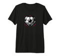 Soccer Ball Heart Mom Fan Parent Tri T-Shirt - Aesthetic Graphic Unisex