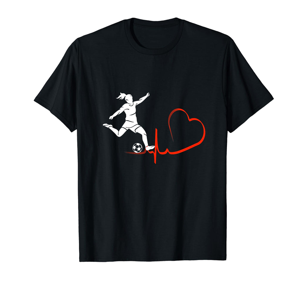 Soccer Football Heartbeat Funny Sports T-Shirt - Unique Graphic for Adults