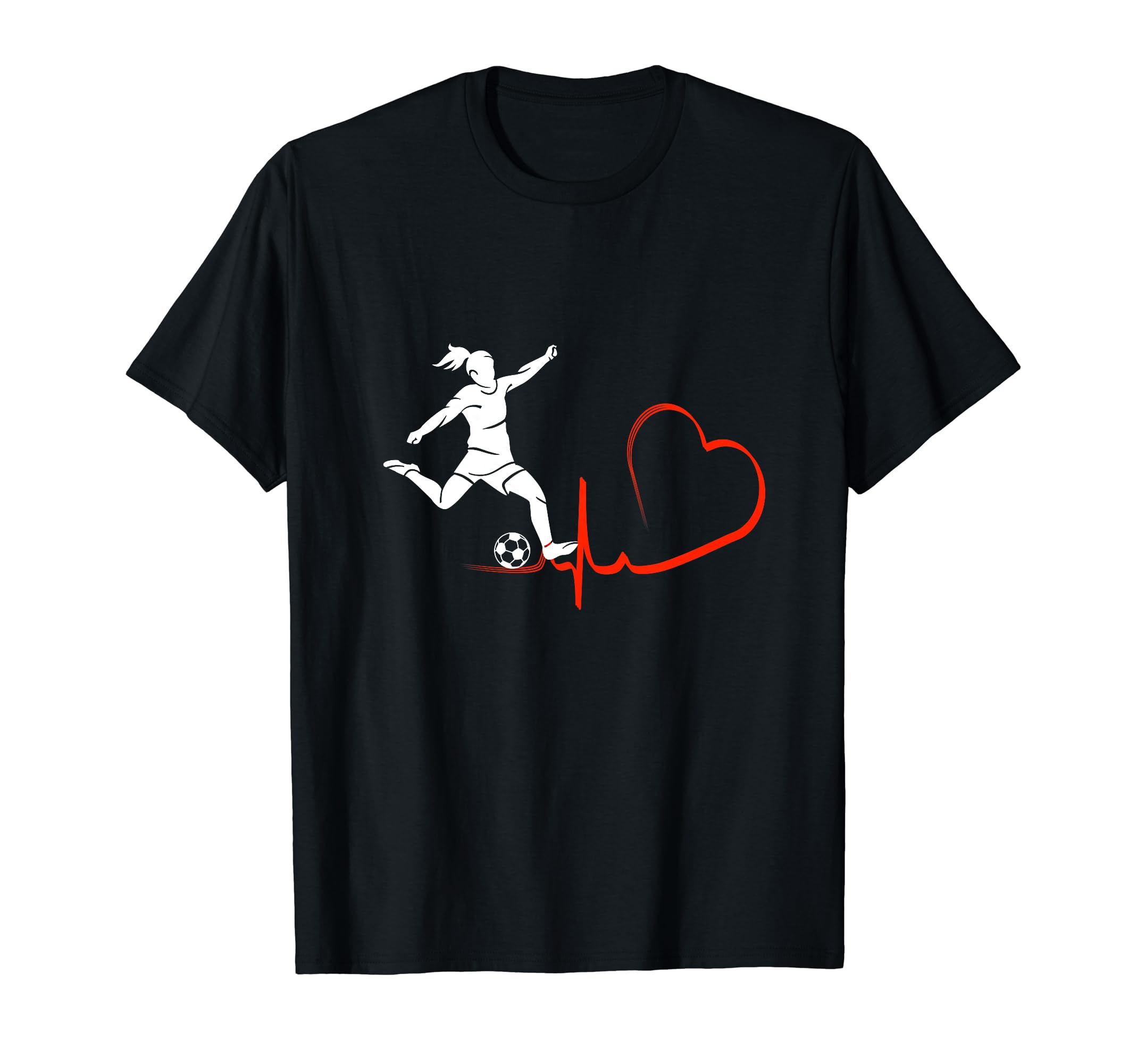 Soccer Football Heartbeat Funny Sports T-Shirt - Unique Graphic for Adults