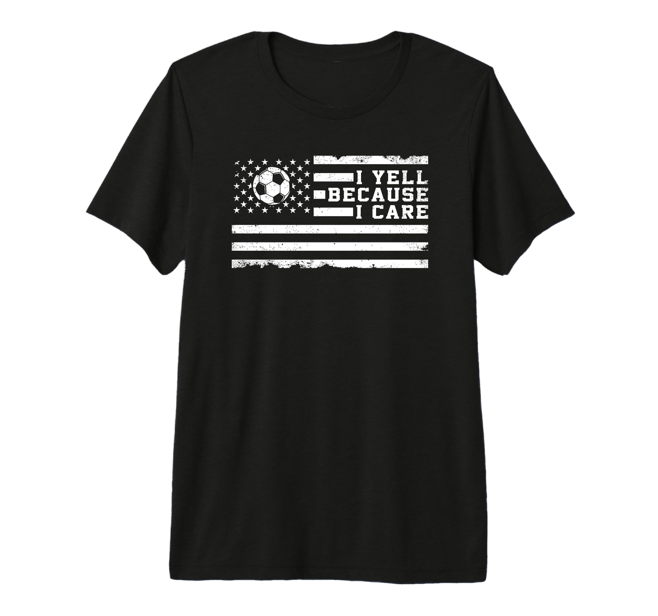 I Yell Because I Care Us Flag T-Shirt - Aesthetic Graphic for Adults