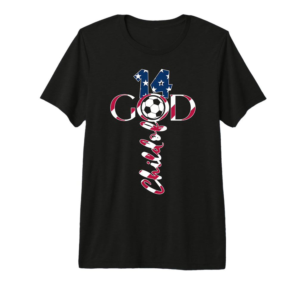 Jesus 14 Years Child God Soccer 14Th T-Shirt - Trendy Graphic Men Women