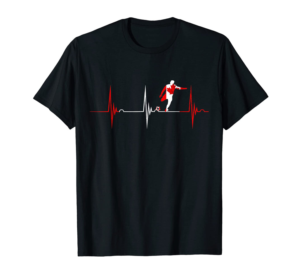 Canada Heartbeat Ekg Pulse Canadian Flag T-Shirt - Minimalist Print Unisex