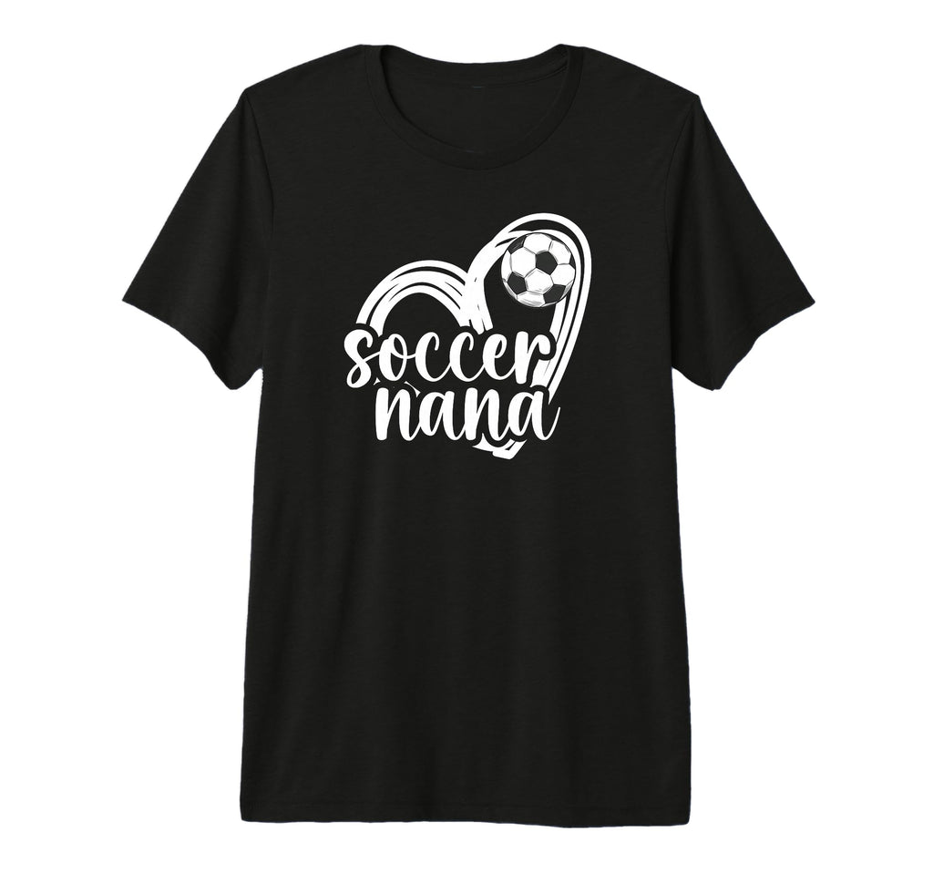 Soccer Nana Heart Grandma Nana Soccer T-Shirt - Unique Graphic for Adults