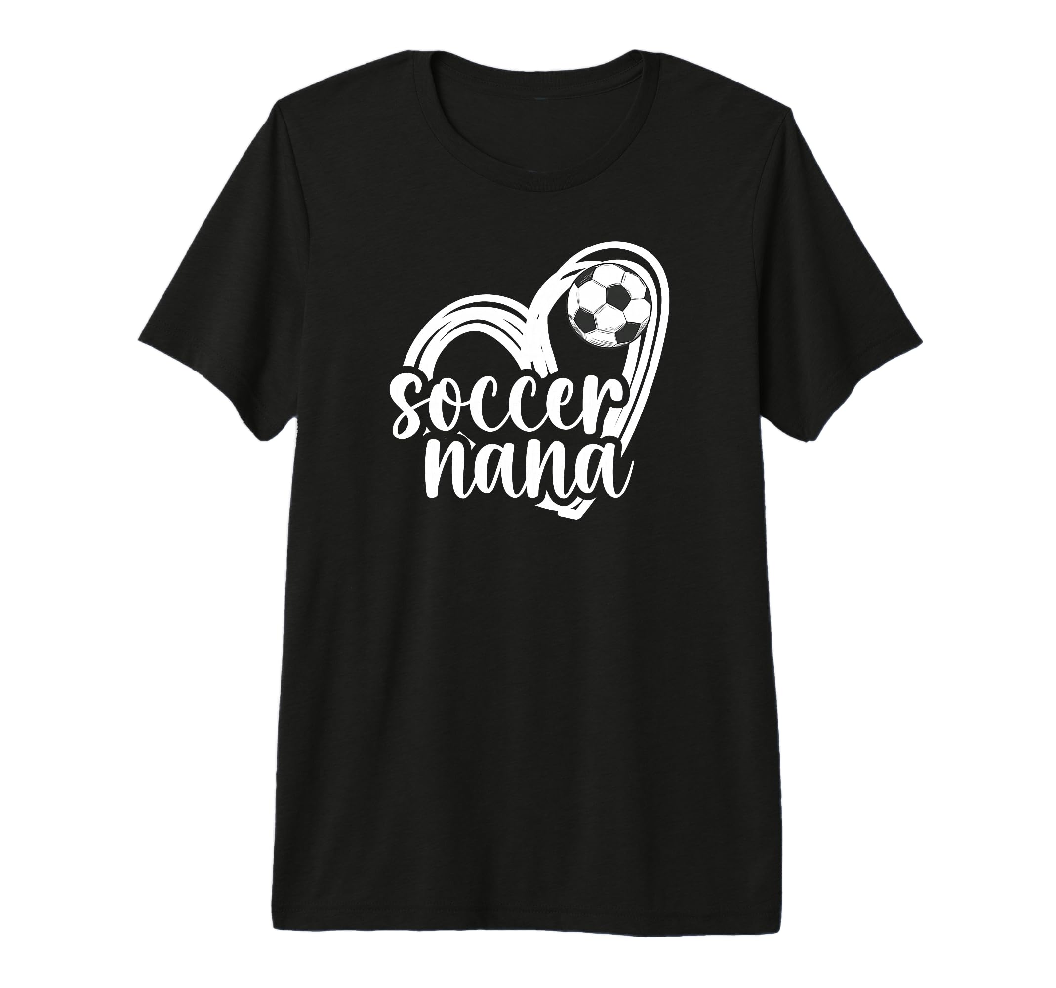 Soccer Nana Heart Grandma Nana Soccer T-Shirt - Unique Graphic for Adults