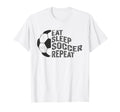Eat Sleep Soccer Repeat Adults T-Shirt - Novelty Apparel for Adults