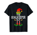 Goalkeeper Elf Family Matching Pajama T-Shirt - Custom Art Print for Adults