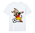 Dabbing Dog Germany Soccer Fans T-Shirt - Casual Everyday Wear for Adults