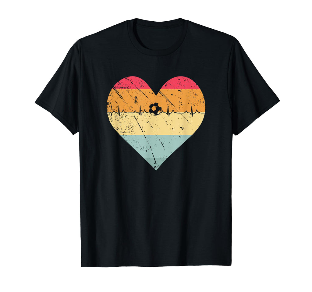 Soccer Heartbeat Soccer Ball Heartbeat T-Shirt - Trendy Graphic for Adults