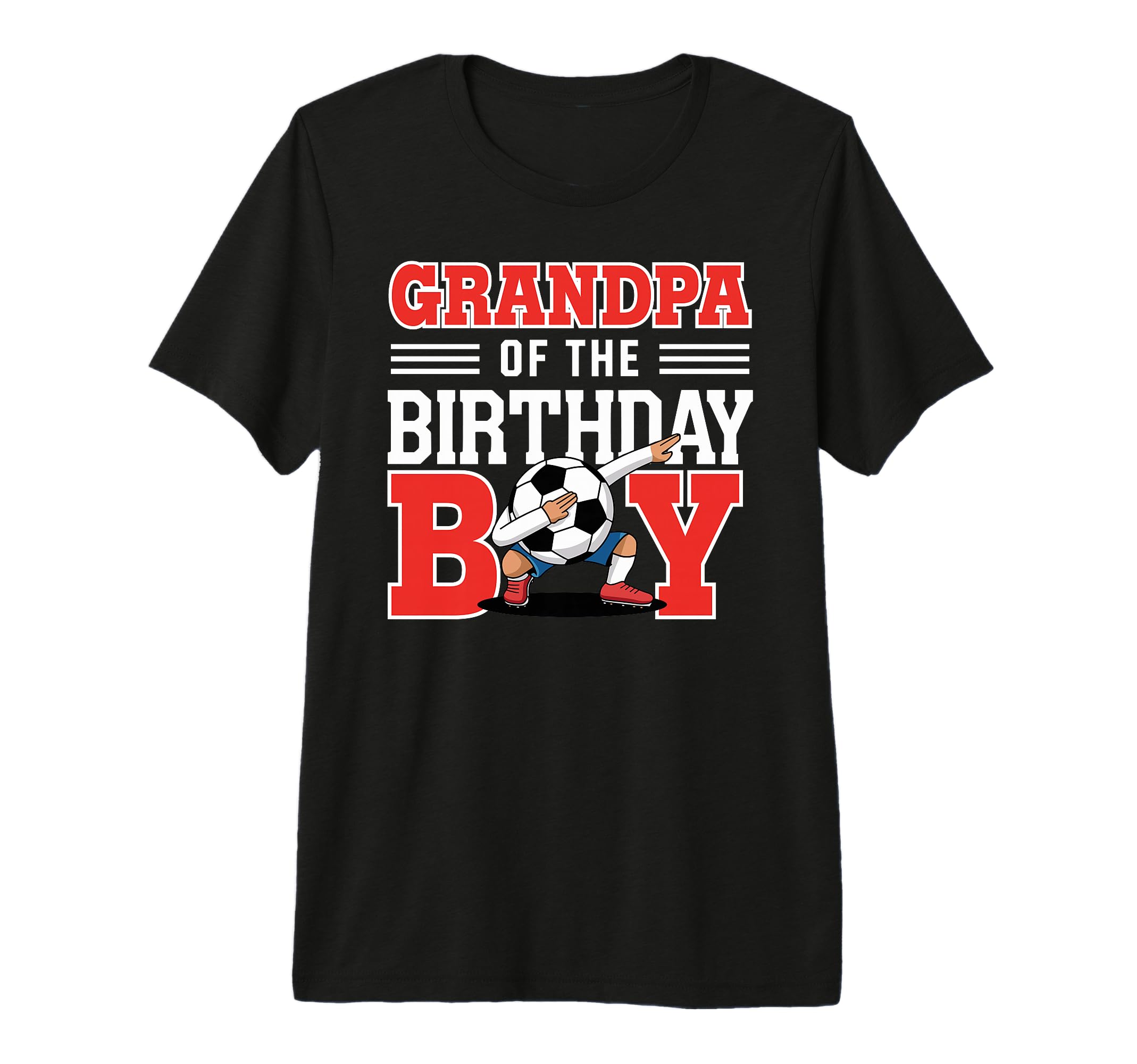Grandpa Birthday Soccer Fun Tri T-Shirt - Casual Everyday Wear Men Women