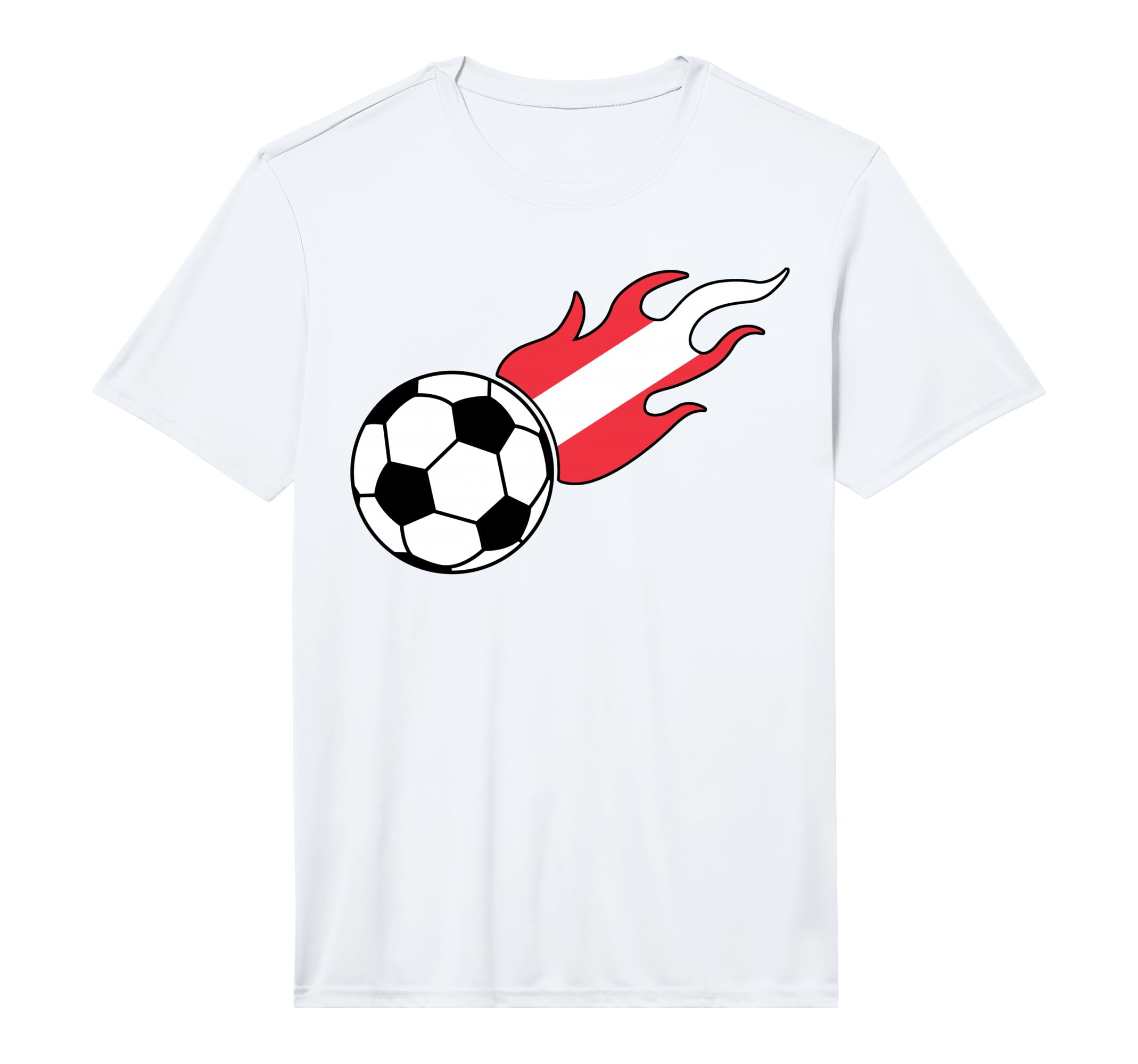 Austrian Flag Austria Soccer Lover T-Shirt - Custom Art Print Unisex
