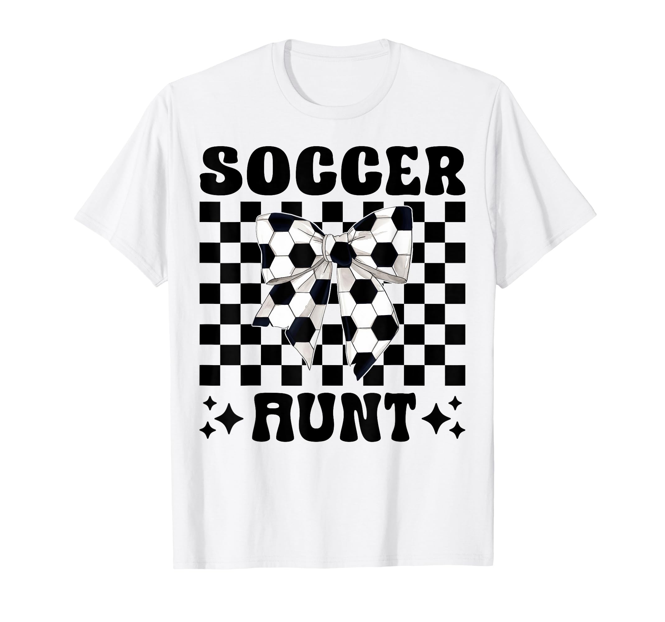 Soccer Aunt Soccer Auntie Coquette Bow T-Shirt - Unique Graphic for Adults