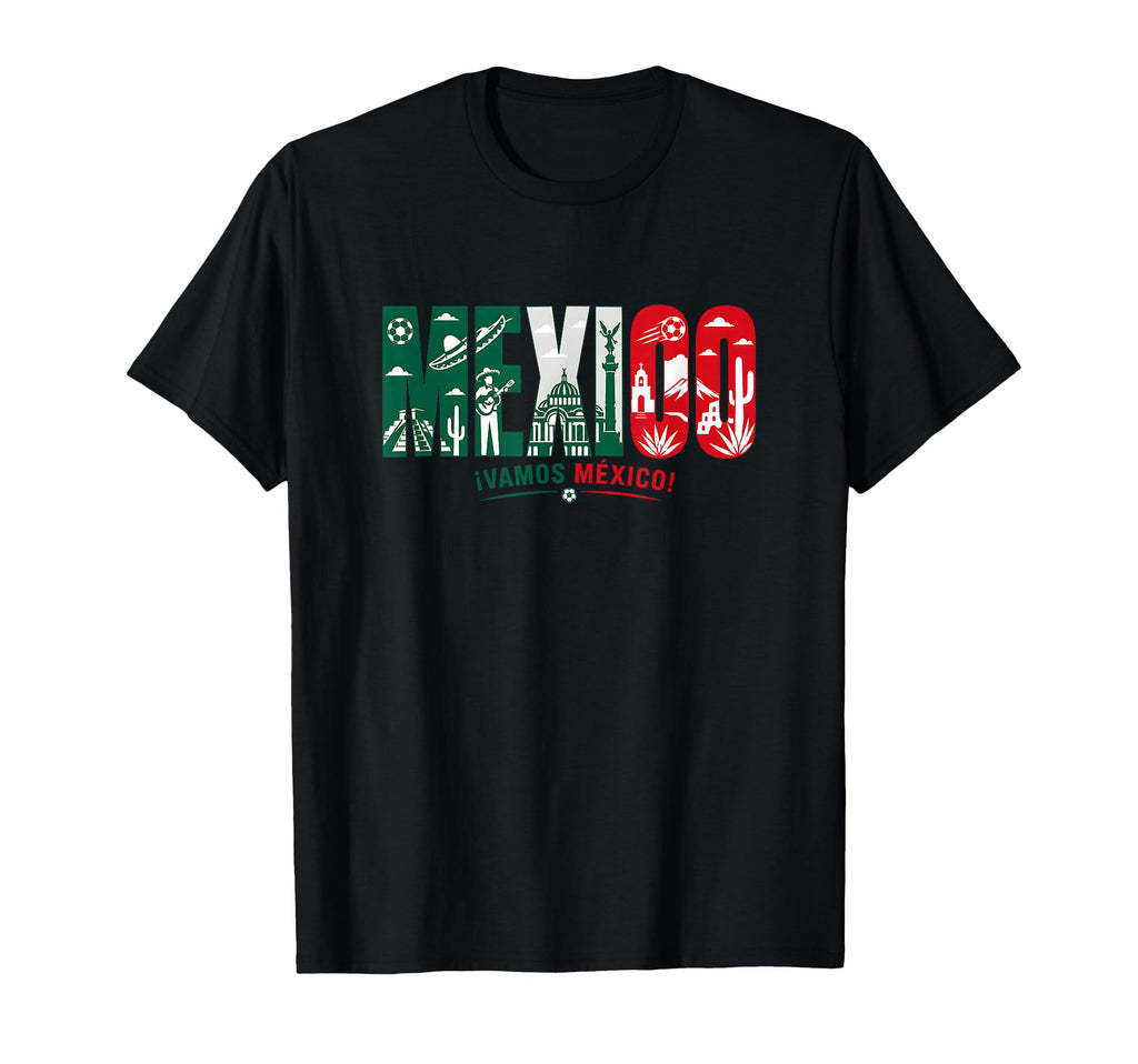 Mexico Soccer Vamos Mexico Football T-Shirt - Unique Graphic for Adults