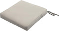 Classic Accessories Ravenna Water-Resistant 19 x 19 x 3 Inch Patio Seat Cushion, Mushroom, Chair Seat Cushion
